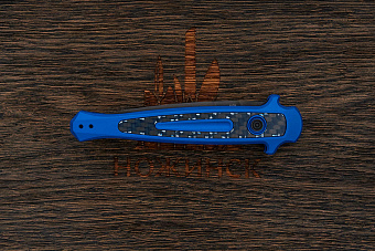 Автоматический складной нож Kershaw Launch 8, сталь CPM154, рукоять алюминий/карбон черно-голубой