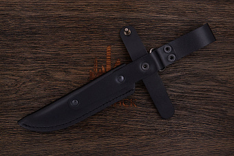 Ножны с фиксирующим хлястиком, для ножей с клинком до 140×28мм, черные