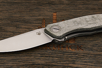 Складной нож Shirogorov knives Q95 Ursus, сталь Elmax, рукоять микарта зеленая