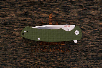 Нож складной CJRB Taiga, клинок 90мм, сталь AR-RPM9, рукоять G10 оливковый