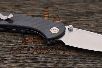 Нож складной CJRB Feldspar, клинок 89мм, сталь D2, рукоять карбон