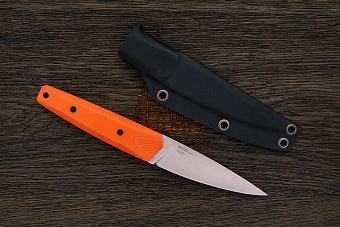 Разделочный нож Owl knife Tyto-F, сталь M390, рукоять G10 оранжевый