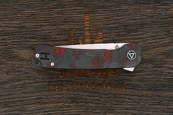 Нож складной QSP Osprey, клинок 80мм, сталь Sandvik 14C28N, рукоять карбон-R