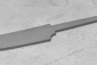 Заготовка для ножа, сталь M390 2,6мм. Модель "Геликон ГО120" с клинком 120мм, ТО 62-63HRC