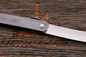 Складной нож хигоноками Warikomi, клинок 100мм, сталь SK-5, рукоять сталь черная