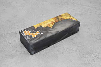 Гибрид из акрила и стабилизированной древесины армированный, блок 130×48×29мм Т2