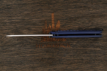 Нож складной Kizlyar Supreme Whisper, клинок 96мм, сталь AUS10Co, рукоять G10 чёрно-синий