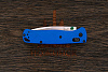 Складной нож Benchmade Custom Bugout, сталь 20CV, рукоять G10 голубой - фото №5