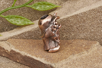 Бусина на темляк Лесовик от мастерской Крымская бронза