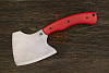 Топорик кухонный Мастерской Тать 120мм, сталь 50Х14МФ, G-10 красный - фото №1