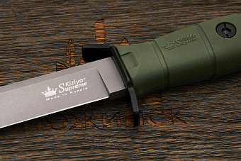 Нож тактический Kizlyar Supreme Vector, клинок 160мм, сталь AUS-8, рукоять кратон оливковый