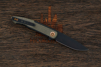 Складной нож We Knife Smooth sentinel, сталь CPM-20CV, рукоять микарта