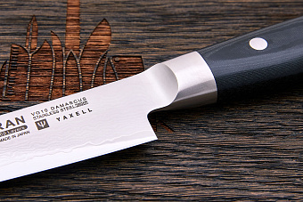 Нож кухонный Yaxell Ran гастрономический 180мм, сталь VG-10 в обкладках из дамаска