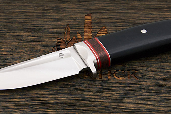 Нож шкуросъемный Геннадия Дедюхина Упёртый, клинок 89мм, сталь N690, рукоять микарта черный