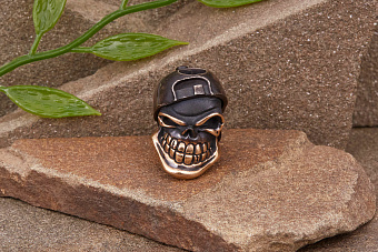 Бусина для темляка Чёткий в бейсболке (бронза) от мастерской Братьев Пешковых