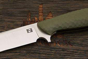 Разделочный нож Сергея Никитина Леший, сталь N690, рукоять G-10 оливковый
