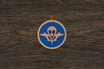 Мозаичный пин «ВДВ» 10,0×100 мм, контур, центр - латунь, синий