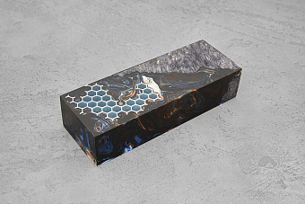 Гибрид из акрила и стабилизированной древесины армированный, блок 130×47×28мм Т5