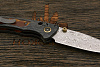 Складной нож Benchmade Mini Crooked River #572, сталь дамаск, рукоять карбон - фото №5