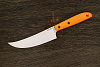 Нож кухонный MOYO Геликон пчак 155мм, сталь AR-RPM9, рукоять G10-extra оранжевый - фото №1