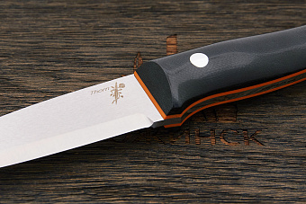 Нож для бушкрафта Beaver knife Thorn, клинок 112мм, сталь Х12МФ, рукоять микарта чёрная-О