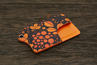 Картхолдер цветной из кайдекса Хохлома