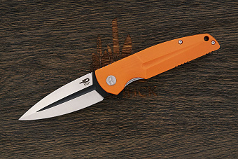 Нож складной Bestech Fin, клинок 90мм, сталь Sandvik 14C28N, рукоять G10 оранжевый