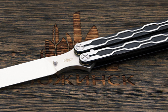 Нож балисонг Reptilian Плазма, модель 02Z, сталь D2, рукоять сталь