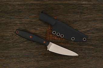 Нож туристический Мастерской Тать Хорек, клинок 88мм, сталь M390, рукоять микарта