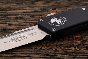 Автоматический складной нож Microtech Scarab executive, сталь Elmax сатин, рукоять алюминий