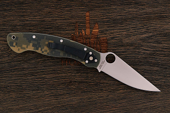 Складной нож Spyderco Military, сталь CPM S30V, рукоять G10 камо