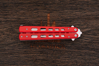 Тренировочный балисонг Böker Balisong trainer, сталь 420, рукоять G10 красный