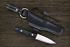Нож для бушкрафта Beaver knife Thorn, клинок 112мм, сталь Х12МФ, рукоять микарта чёрная-Б - фото №2