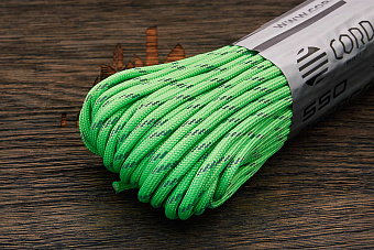 Паракорд светоотражающий «Neon green», 1 метр