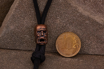 Бусина для темляка Маска-II (бронза) от мастерской Шефера