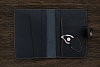Обложка для паспорта и автодокументов с ножом черная - фото №3