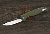Нож складной QSP Gavial, клинок 102мм, сталь D2, рукоять G10 оливковый - фото №1