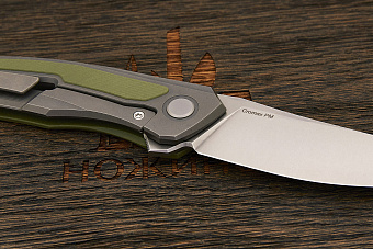 Складной нож Shirogorov knives Quantium Ursus, сталь Cromax PM, рукоять G10 оливковый