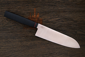 Нож Owl knife сантоку 185мм, сталь N690, рукоять G-10 черный