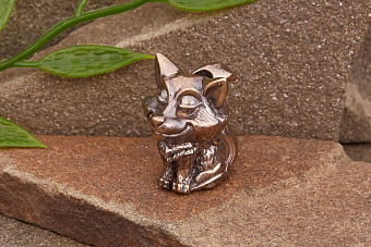 Бусина на темляк Хитрый Лис от мастерской Крымская бронза