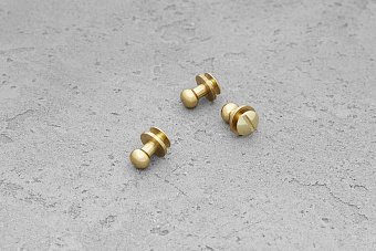 Кобурная кнопка 6,0 мм (латунь/сталь) латунь