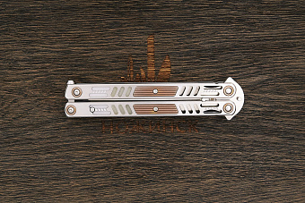 Нож балисонг Reptilian Стикс, модель 01, сталь D2, рукоять сталь