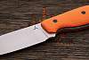 Разделочный нож Никиты Литовкина, сталь K110, рукоять G10 оранжевый - фото №4