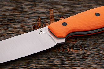 Разделочный нож Никиты Литовкина, сталь K110, рукоять G10 оранжевый