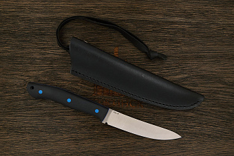 Нож туристический Мастерской Тать Горностай, клинок 105мм, сталь Cor-X, рукоять G10 черный