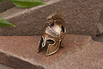 Бусина на темляк Шлем греческий от мастерской Крымская бронза