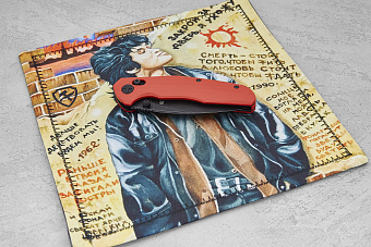Хэнк EDC платок Ponomarev Forge Виктор Цой, 23×23см
