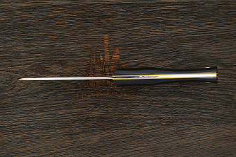 Нож туристический Beaver knife Bird&Trout XXXL, клинок 112мм, сталь PGK, рукоять микарта чёрная-Ж