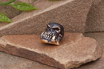 Бусина для темляка Череп орка (бронза) от мастерской Братьев Пешковых