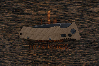 Полуавтоматический нож Böker Strike coyote spearpoint, сталь AUS-8, рукоять G10